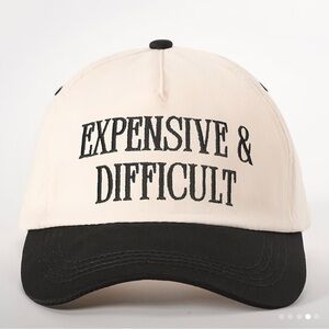 Expensive and Difficult; Embroidered Black Ivory Adjustable Trucker Baseball Cap